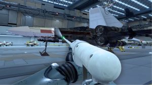 Edited still image from 'Star Wars' DLC trailer for FuturLab's 'PowerWash Simulator 2'