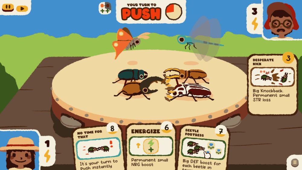 Kabuto Park (© Seaven Studio; Doot) Gameplay image from cozy bug-battling game 'Kabuto Park' (© Seaven Studio; Doot)