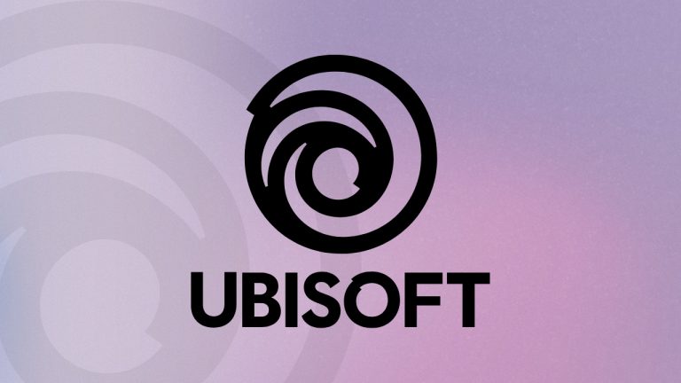 Ubisoft logo centered over purple gradient; faded logo shown in background (© Ubisoft Entertainment SA) | Outrun Gaming | Outrun Gaming