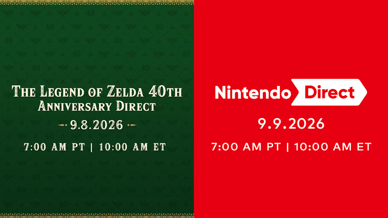 The Legend of Zelda 40th Anniversary Direct 9.8.2026 and Nintendo Direct 9.9.2026 (© Nintendo) | Outrun Gaming